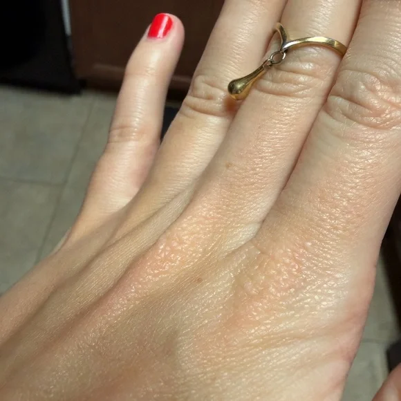 Vintage Avon Dangling Raindrop Ring - Picture 6 of 7